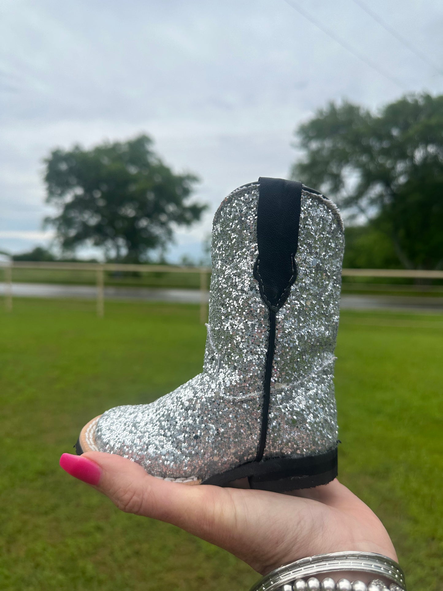 Silver Sparkle Tanner Mark Boots