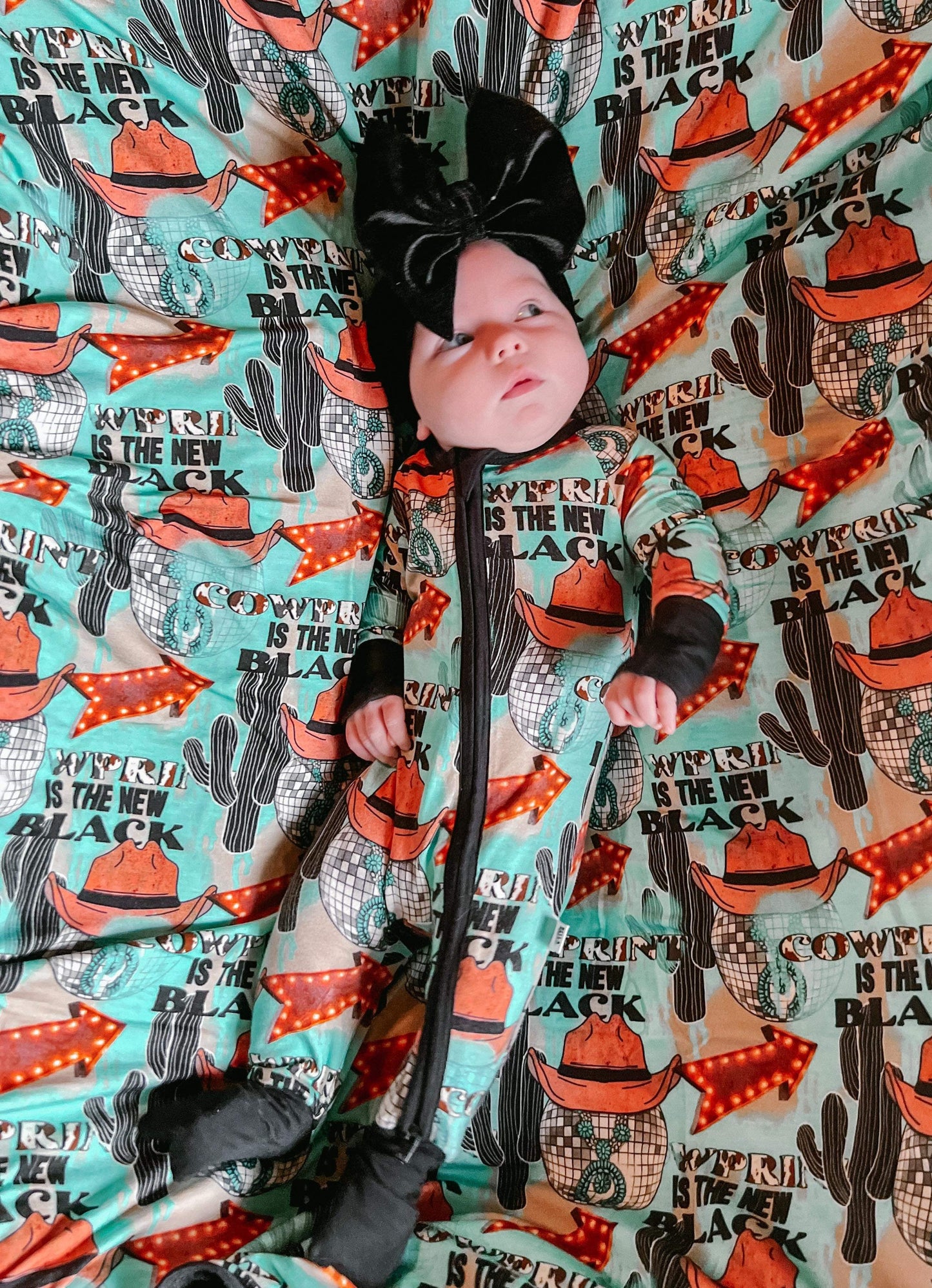 Cow Print is the New Black Bamboo Sleeper (FINAL SALE)