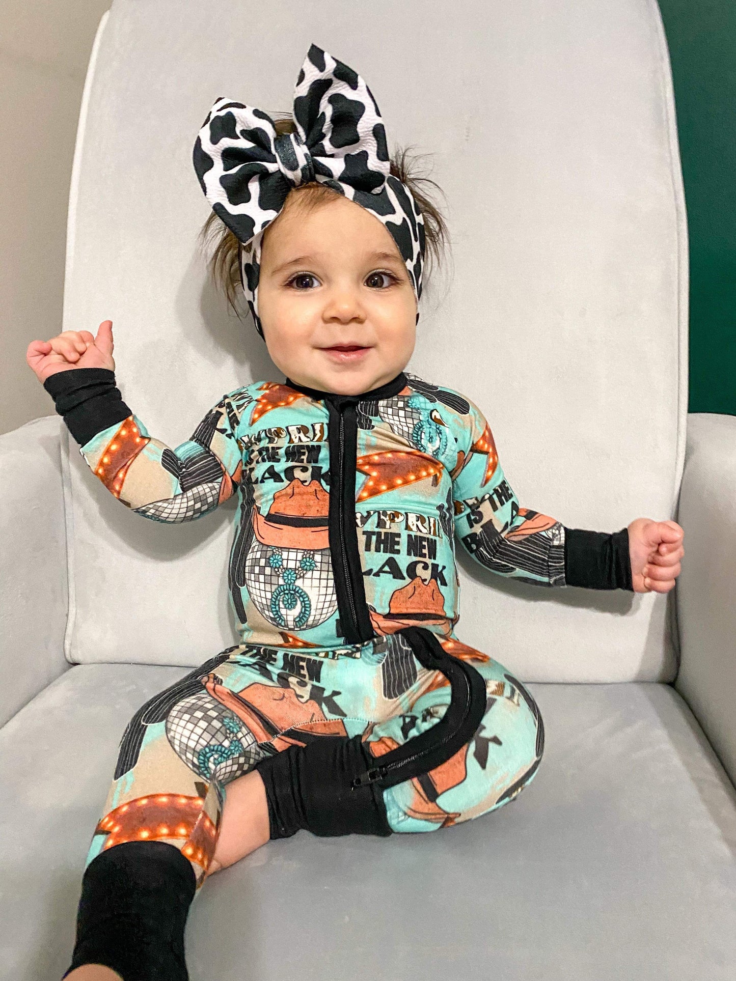 Cow Print is the New Black Bamboo Sleeper (FINAL SALE)