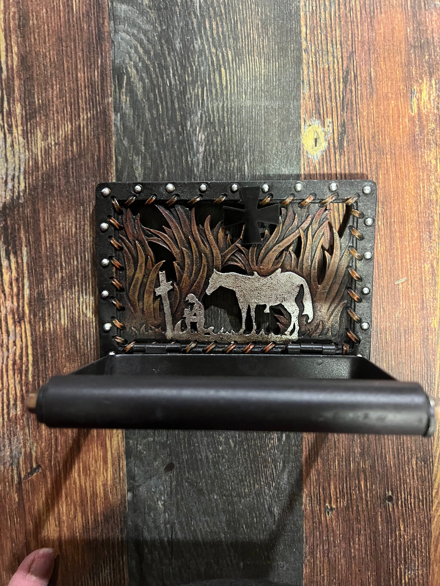 Praying Cowboy Toilet Paper Holder