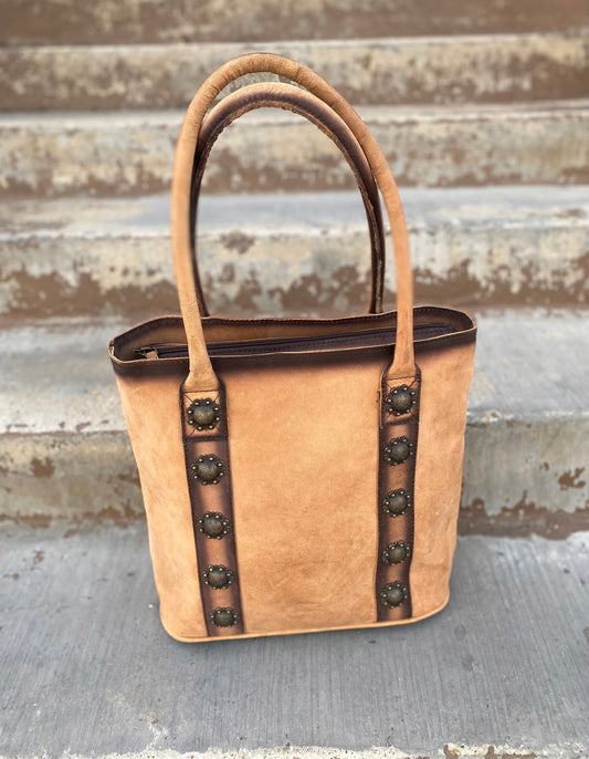 All Burn Leather Tote Bag
