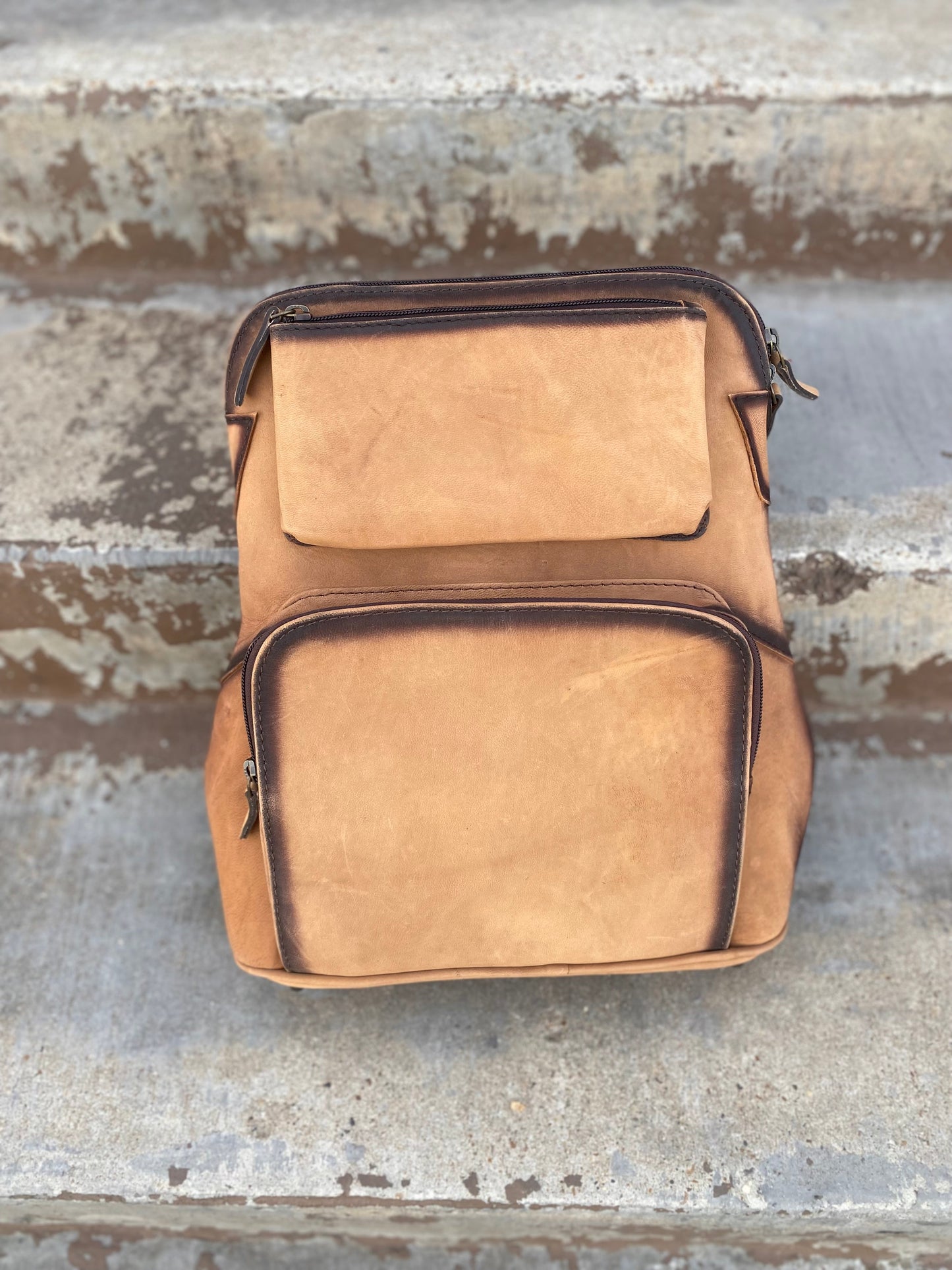 Burn Leather Backpack   