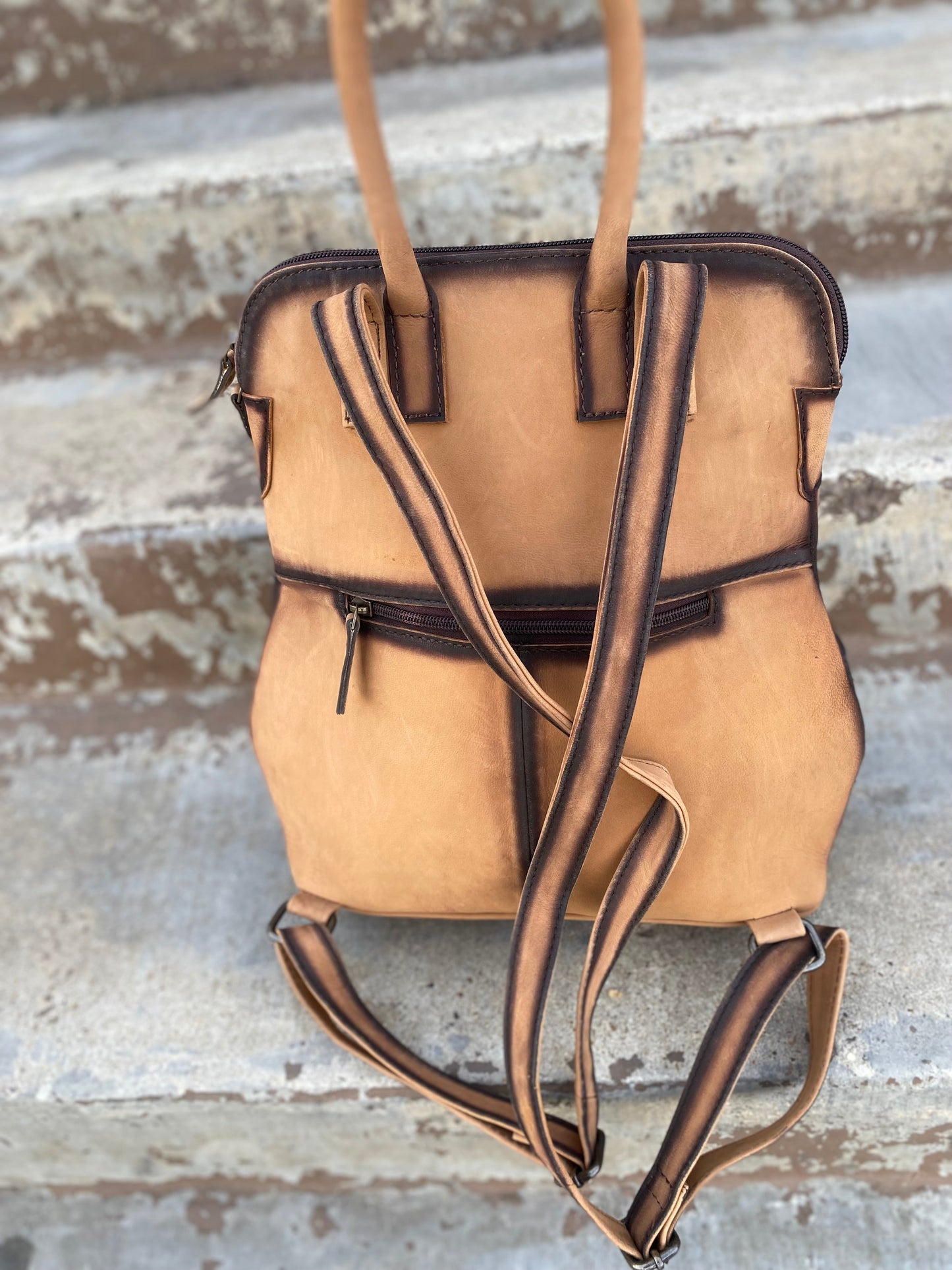 Burn Leather Backpack   