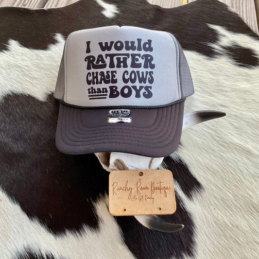 I’d Rather Chase Western Foam Trucker Hat