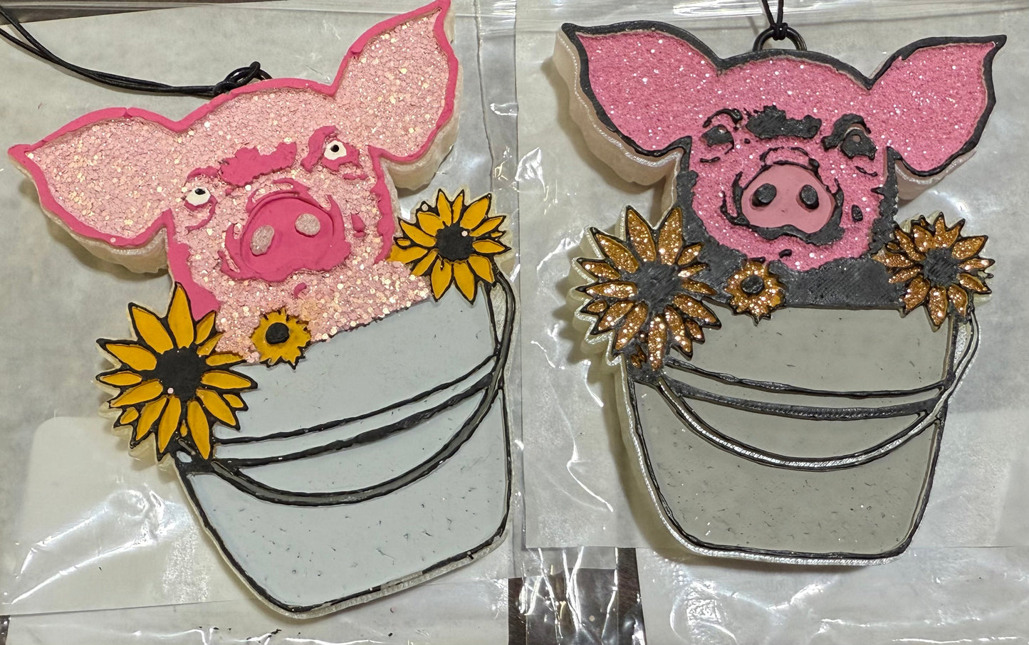 Pigs in a Bucket Car Freshie