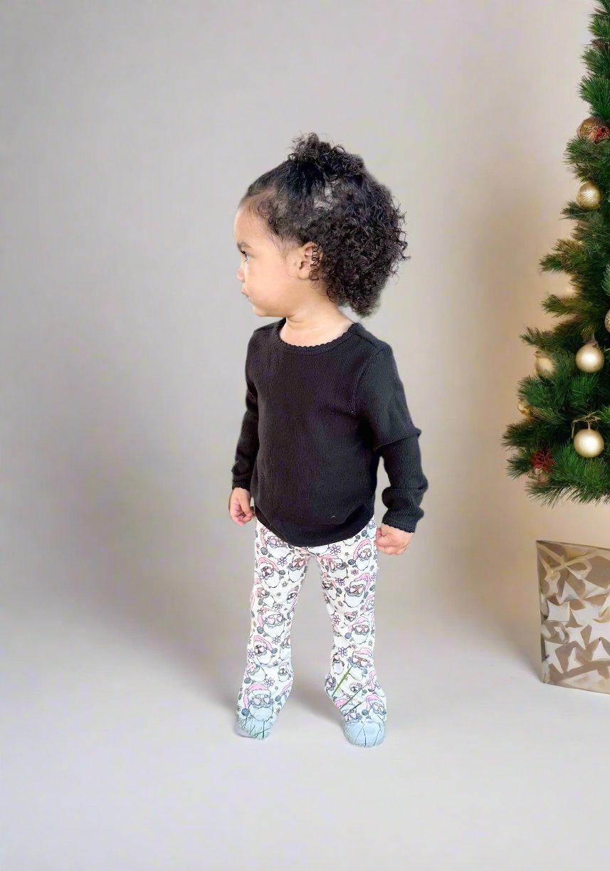 Disco Santa Christmas Baby Bell Bottoms