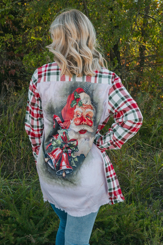 Santa Flannel w/Silk Back