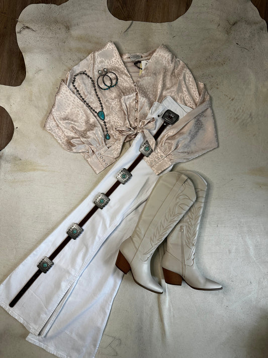 White Denim Bell Bottoms