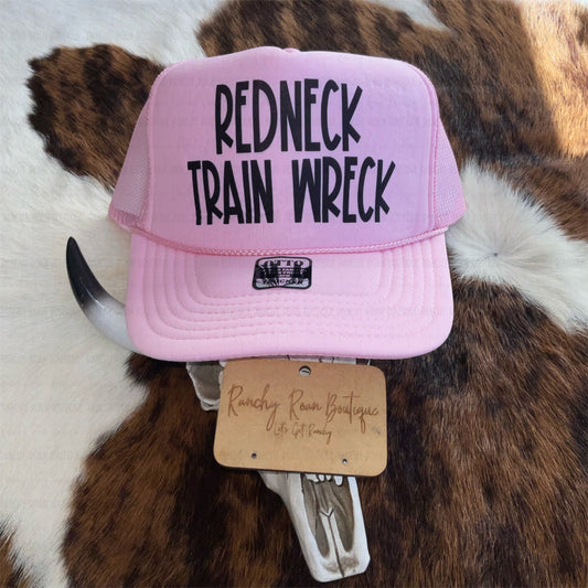 Redneck Train Wreck Western Foam Trucker Hat