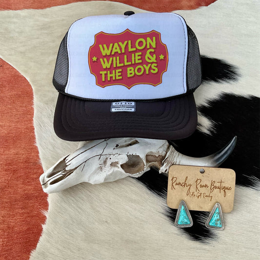 Waylon Willie & The Boys Western Foam Trucker Hat