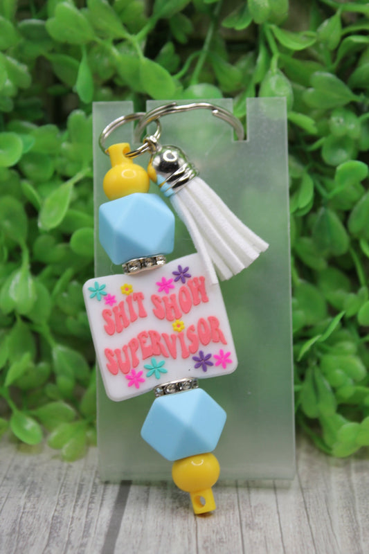 Sh$t Show Supervisor Silicone Bead Keychain