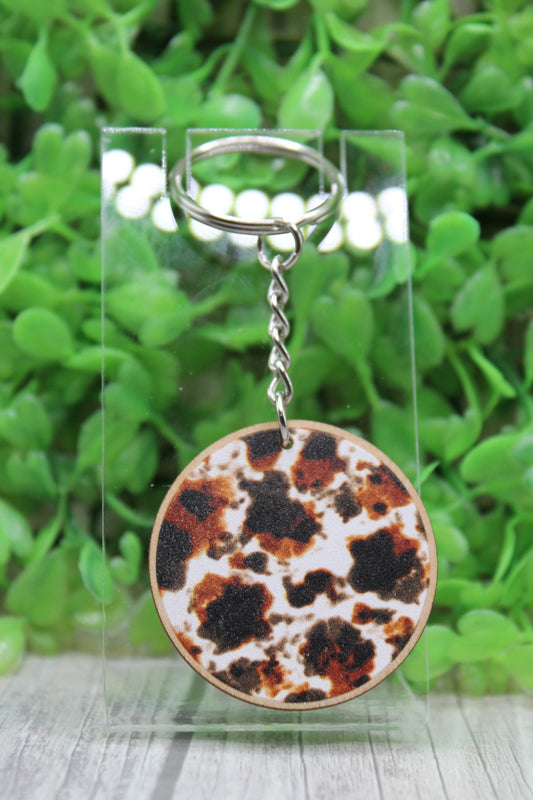 Brown Cow Spot Keychain