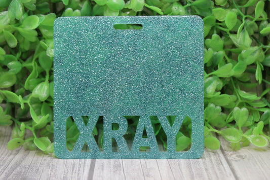 XRAY Teal Glitter Badge Buddy