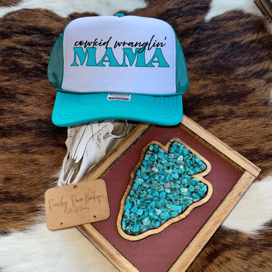 Cowkid Wranglin Mama Western Foam Front Trucker Hat