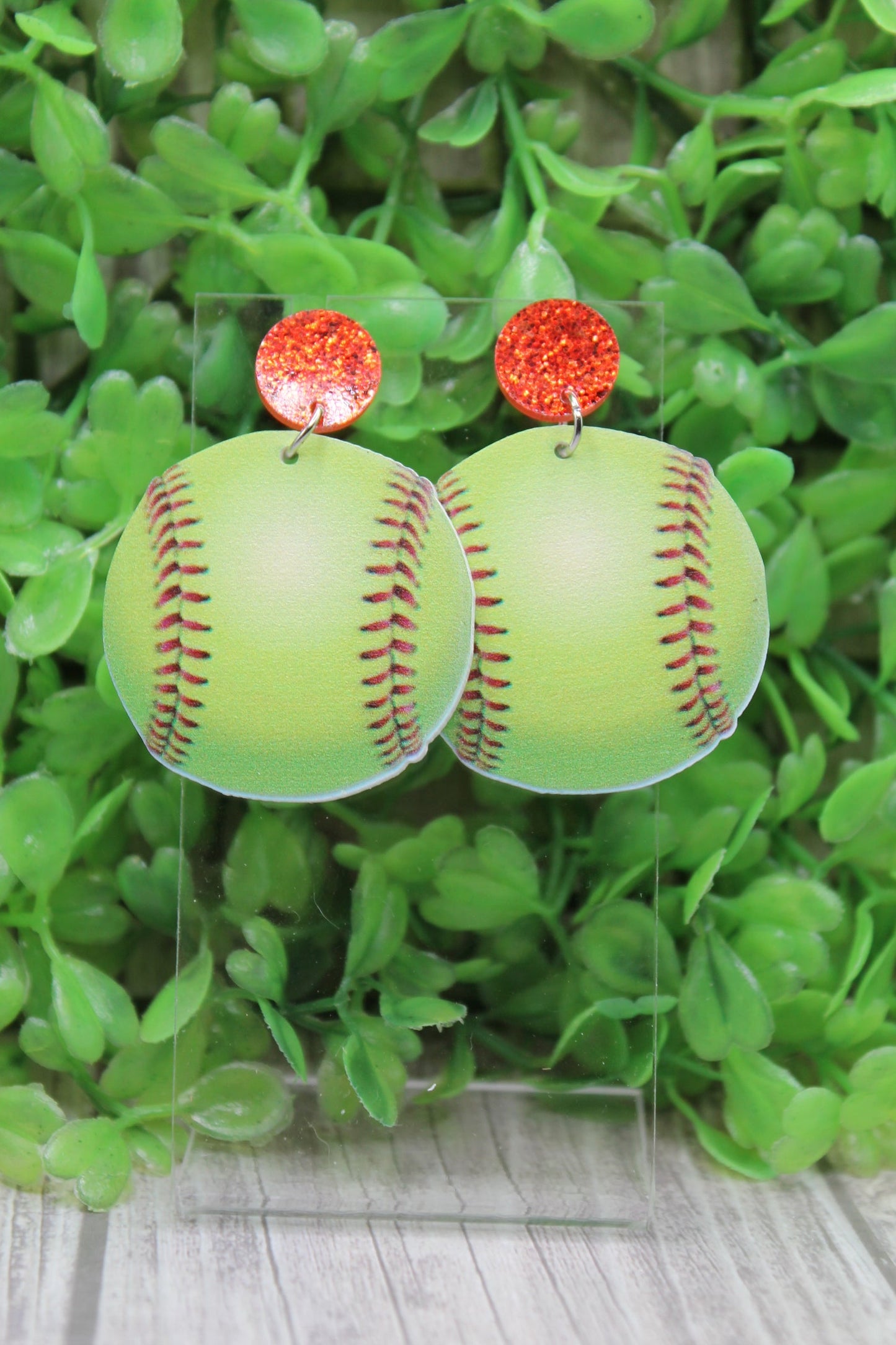 Softball Dangle Earrings