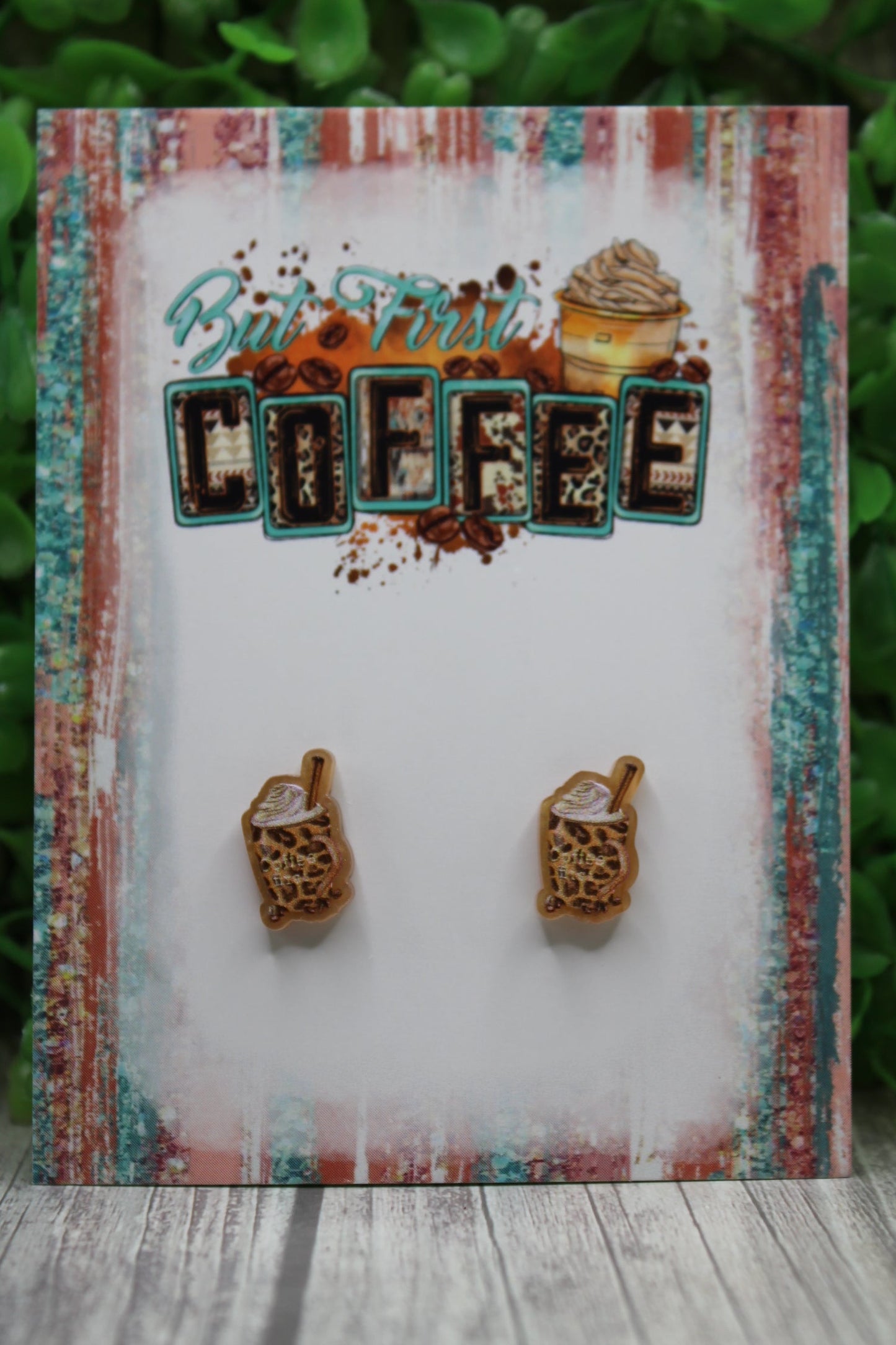 But First Coffee Stud Earrings