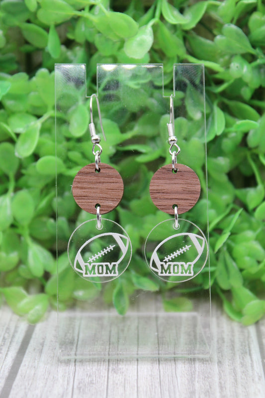 Football Mom Dangle Earrings