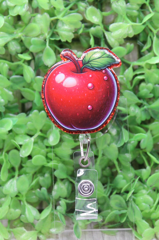 Red Apple Badge/ID Holder Reel