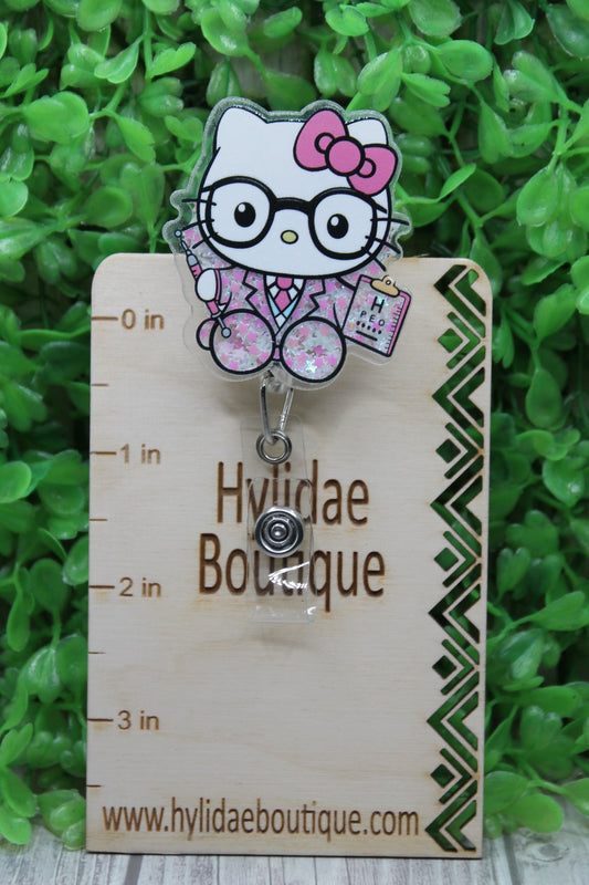 Optometrist Cat Shaker Badge/ID Holder Reel