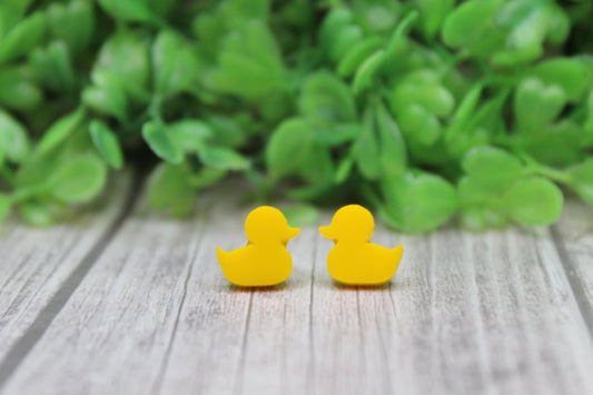 Yellow Ducks Stud Earrings