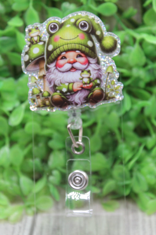 Frog Gnome Badge/ID Holder Reel