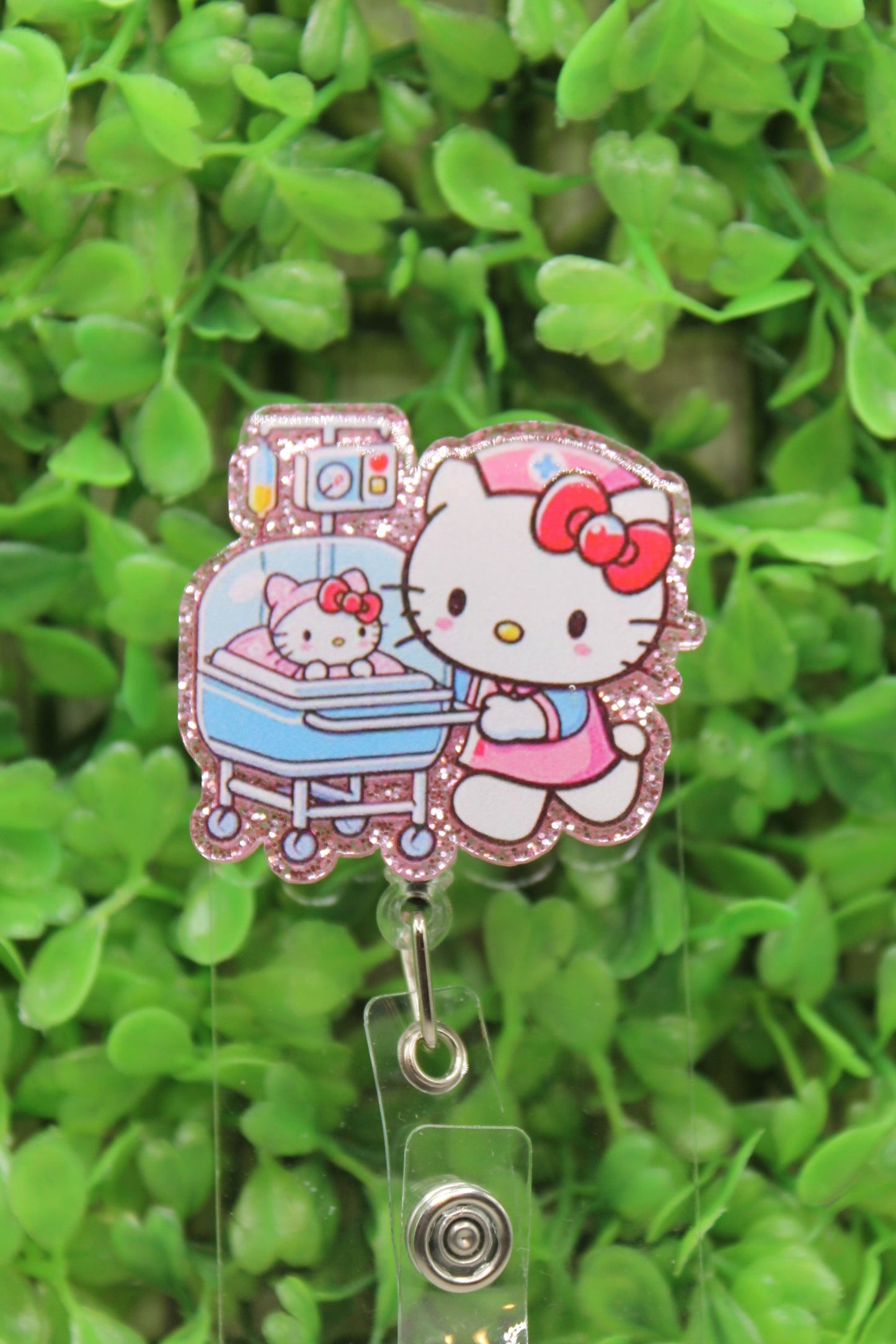 Nursey Nurse Cat Badge/ID Holder Reel