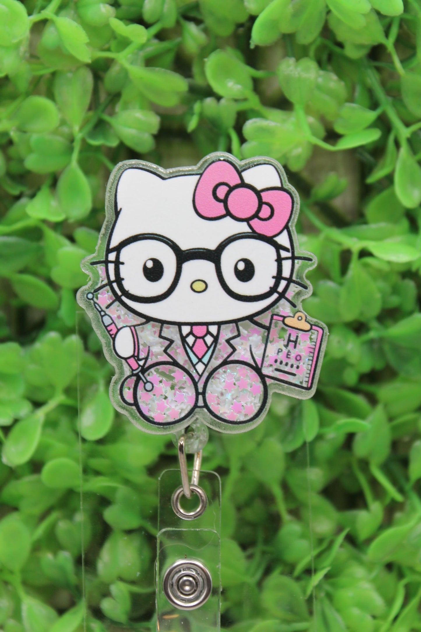 Optometrist Cat Shaker Badge/ID Holder Reel