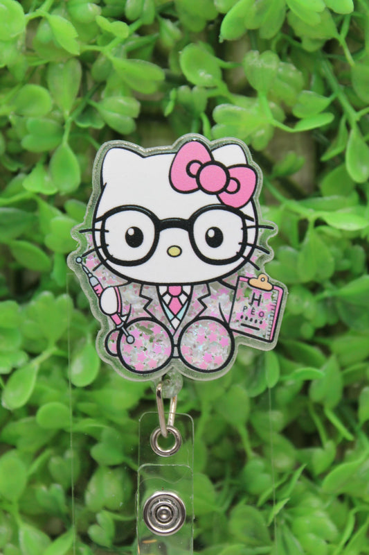 Optometrist Cat Shaker Badge/ID Holder Reel