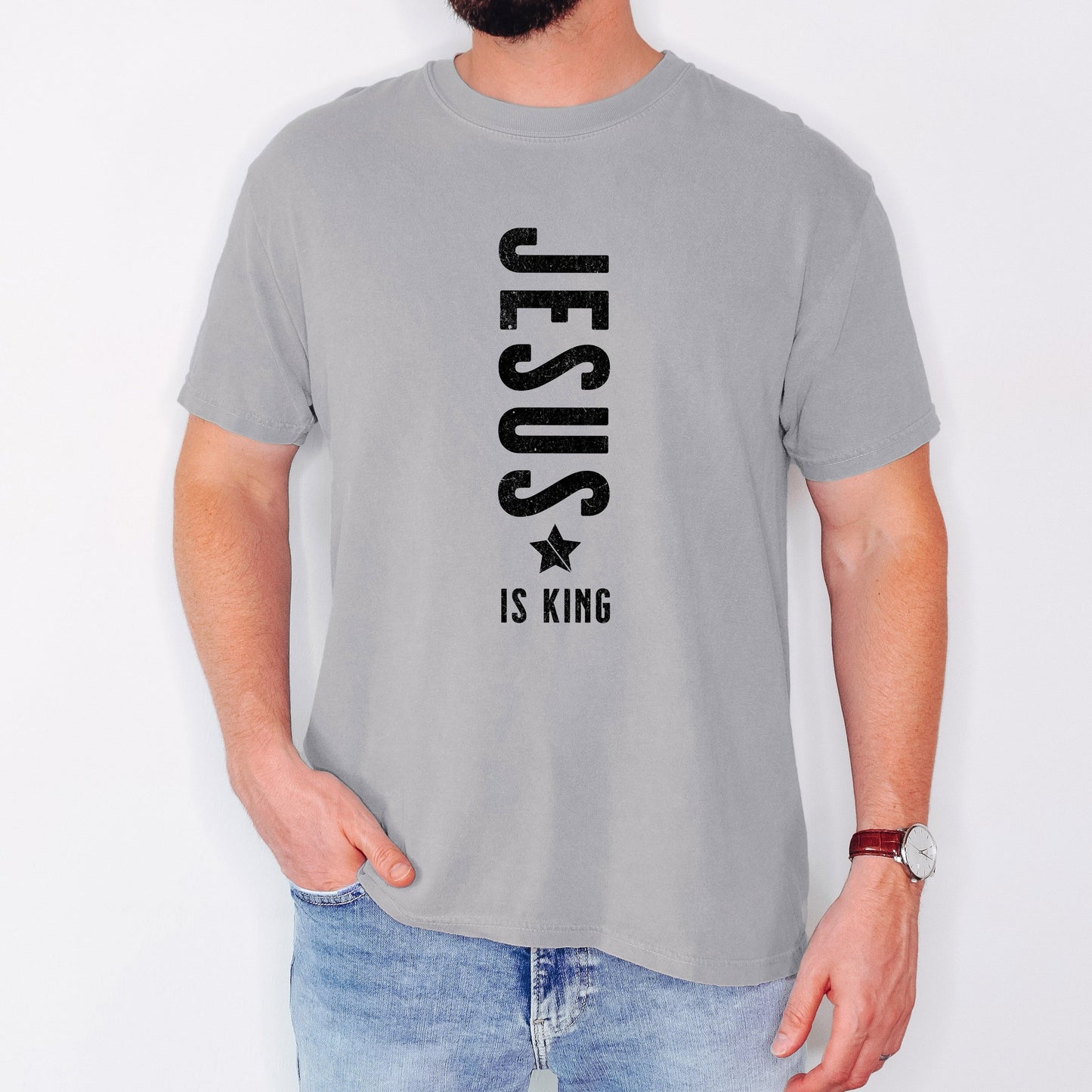 Jesus Is King, Religious, Faith, Gospel, Christian Tshirt Comfort Colors T-Shirt