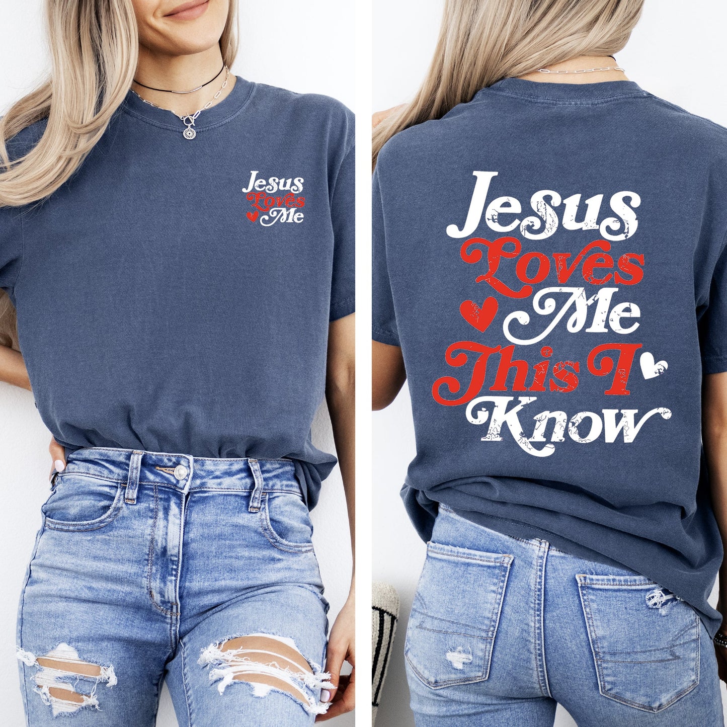Jesus Loves Me, This I Know, Christian, Jesus, Gospel, Faith, Saved Tshirt Comfort Colors T-Shirt