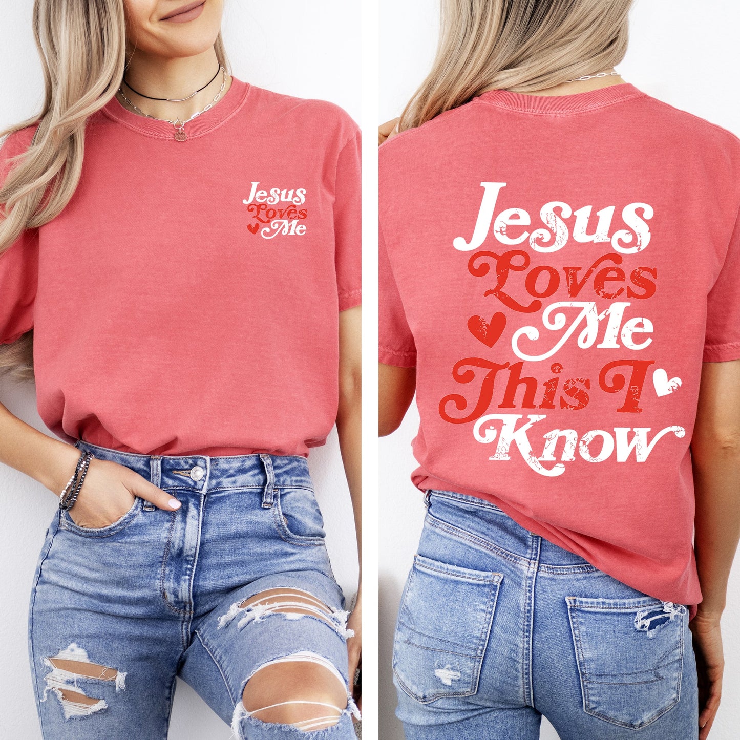 Jesus Loves Me, This I Know, Christian, Jesus, Gospel, Faith, Saved Tshirt Comfort Colors T-Shirt