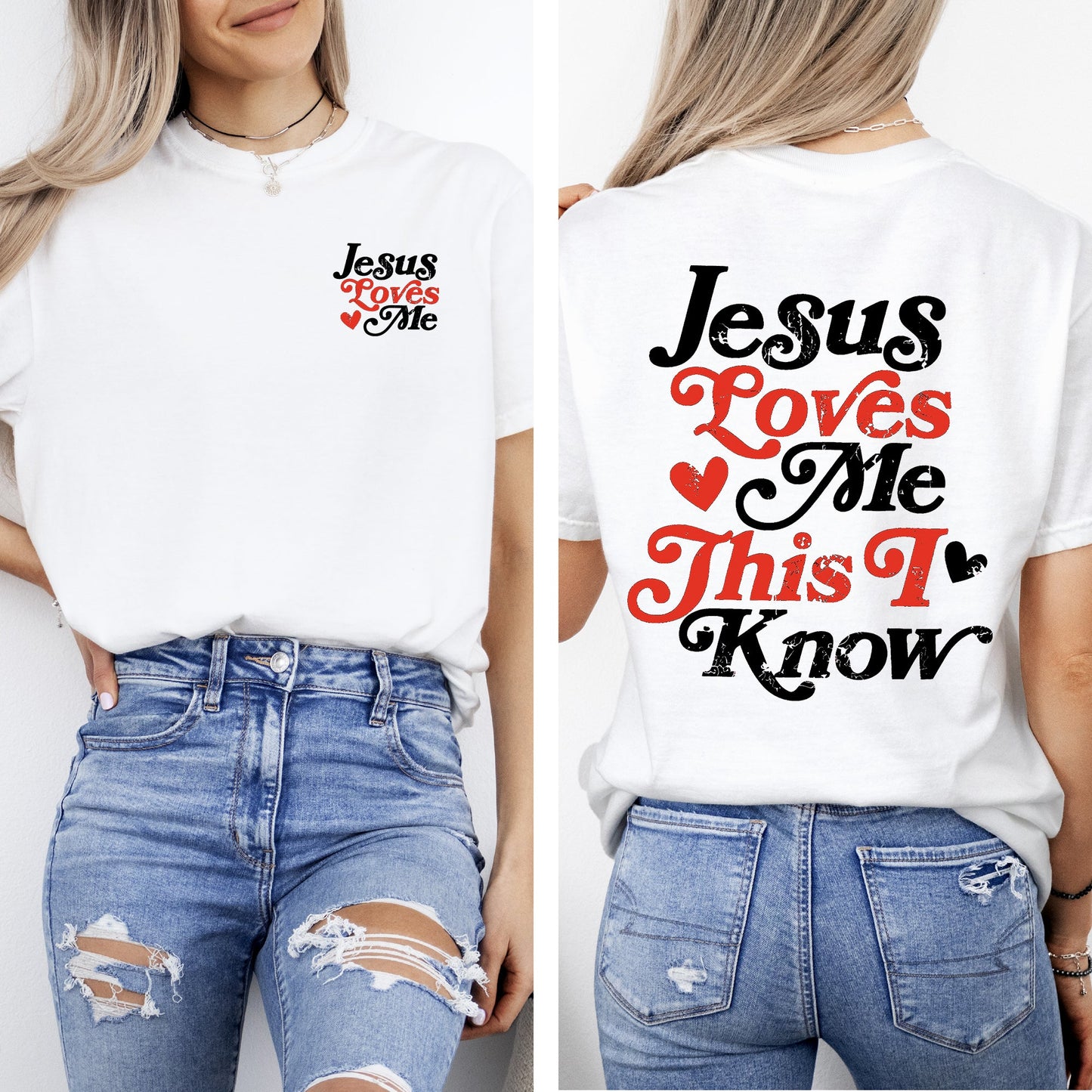 Jesus Loves Me, This I Know, Christian, Jesus, Gospel, Faith, Saved Tshirt Comfort Colors T-Shirt
