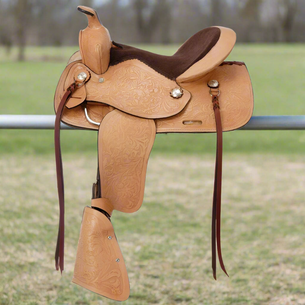 King Series Plainsman Pony Saddle – 12" Seat- Light Oil