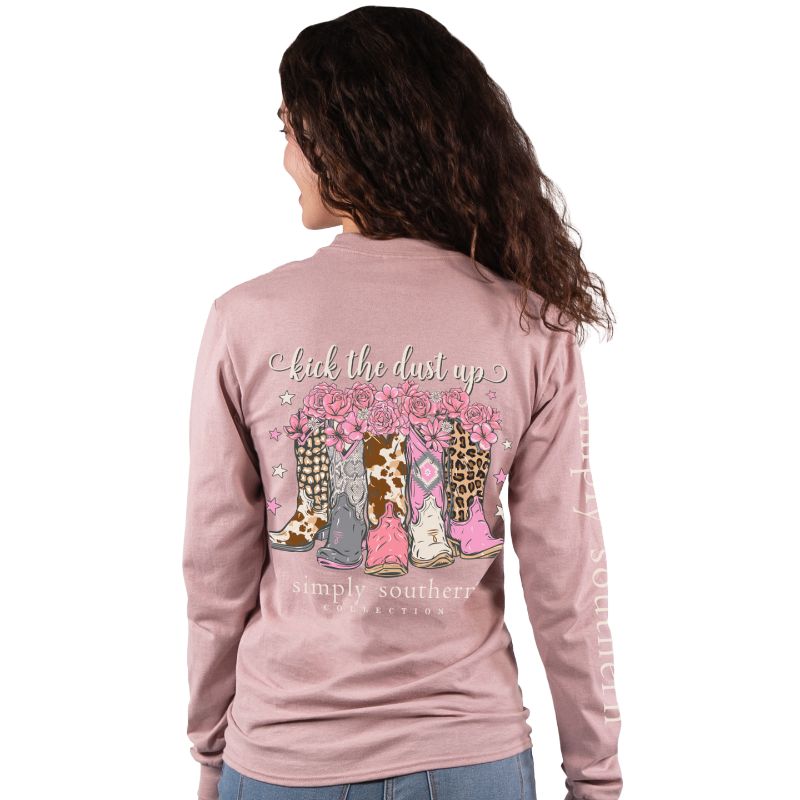 Kick The Dust Up - Cowgirl Boots - SS - Adult Long Sleeve