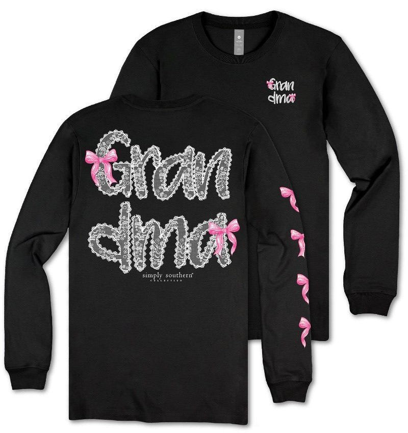 Grandma - Pink Bows  - SS - F25 - Adult Long Sleeve