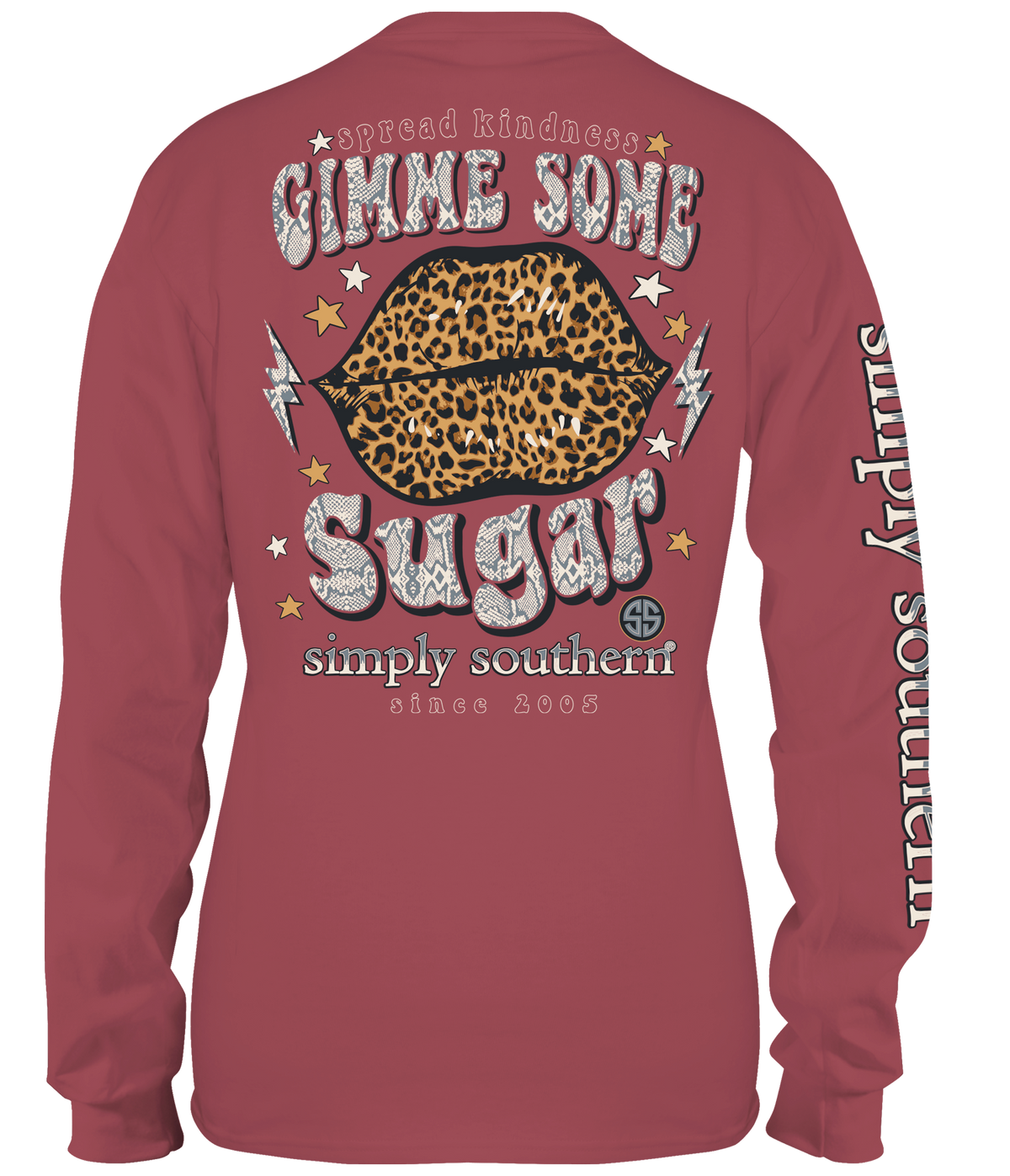Spread Kindness - Gimme Some Sugar - Leopard Lips - SS - Adult Long Sleeve