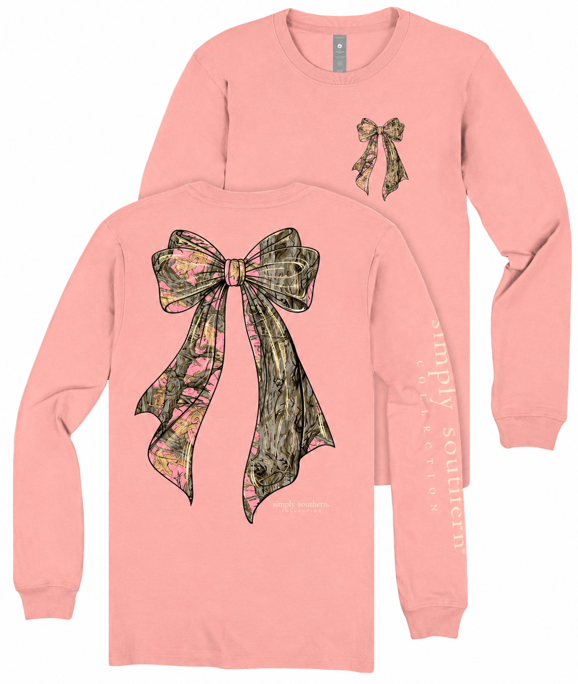 Tree Camo Bow - SS - F26 - Adult Long Sleeve