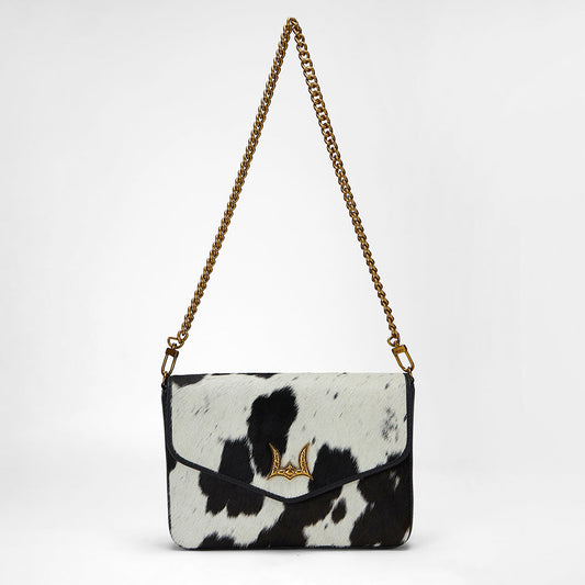 Loyal West LW ON THE GO MEDIUM CHAIN BAG IN COWHIDE AND  CALFSKIN
