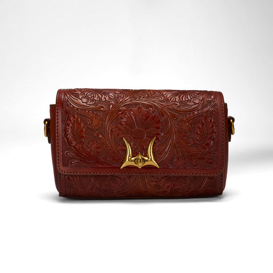 Loyal West SAVI MINI BAG IN  HANDTOOLED LEATHER