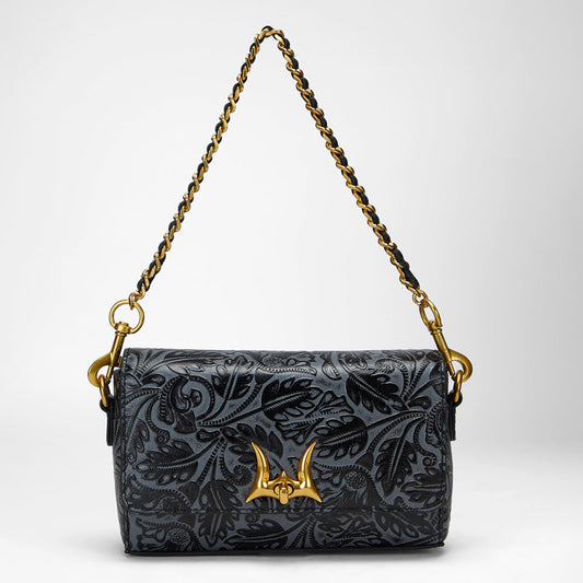 Loyal West SAVI MINI BAG IN  CALF LEATHER - BLACK