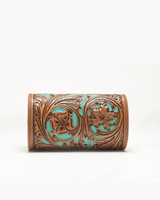Loyal West Canyon Jewellery Case Handtooled Leather - Whiskey & Water