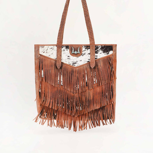 Loyal West Hide And Fringe Large Cowhide Purse