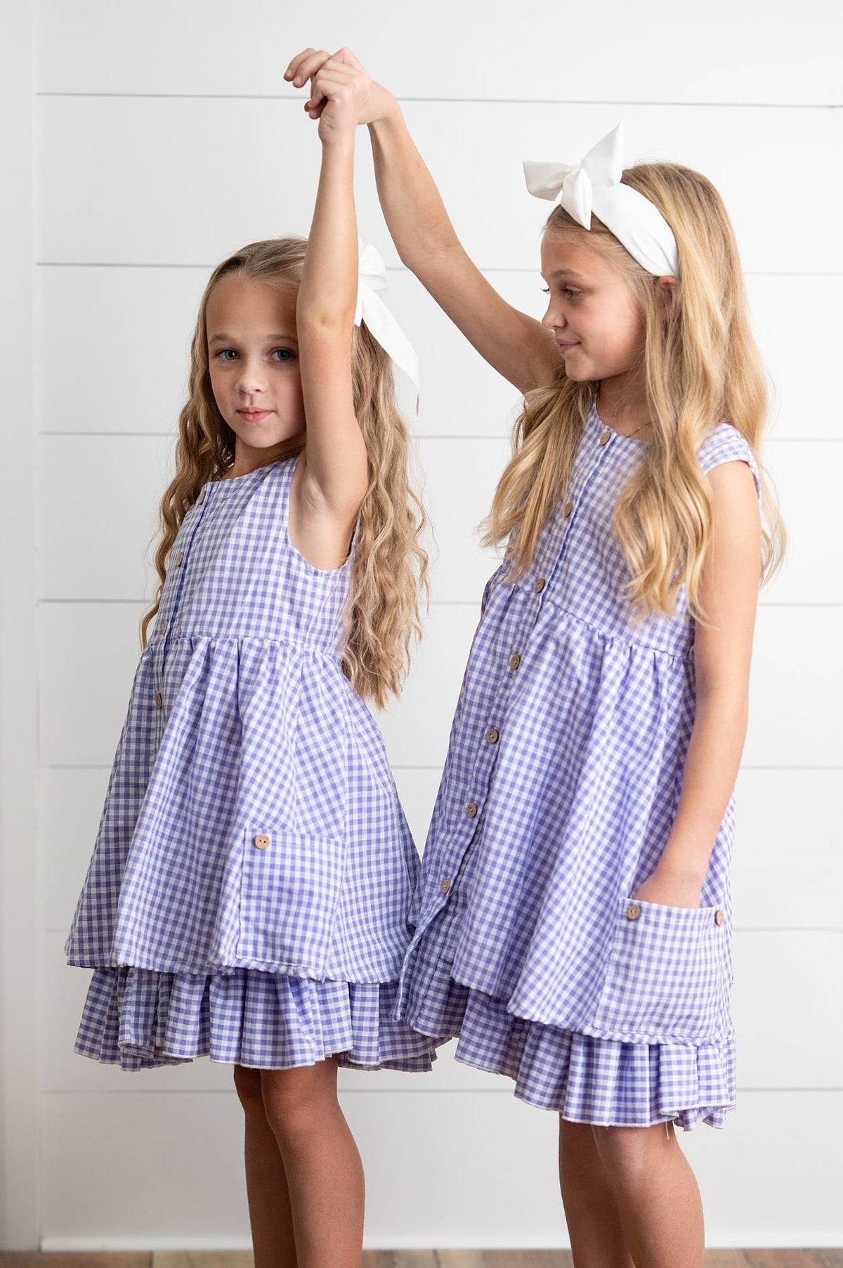 Brooke Lavender Gingham Dress