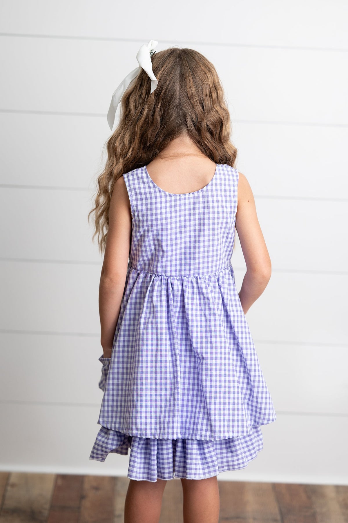 Brooke Lavender Gingham Dress