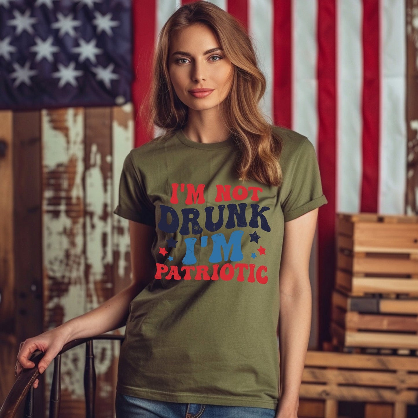 I'm Not Drunk I'm Patriotic Tees