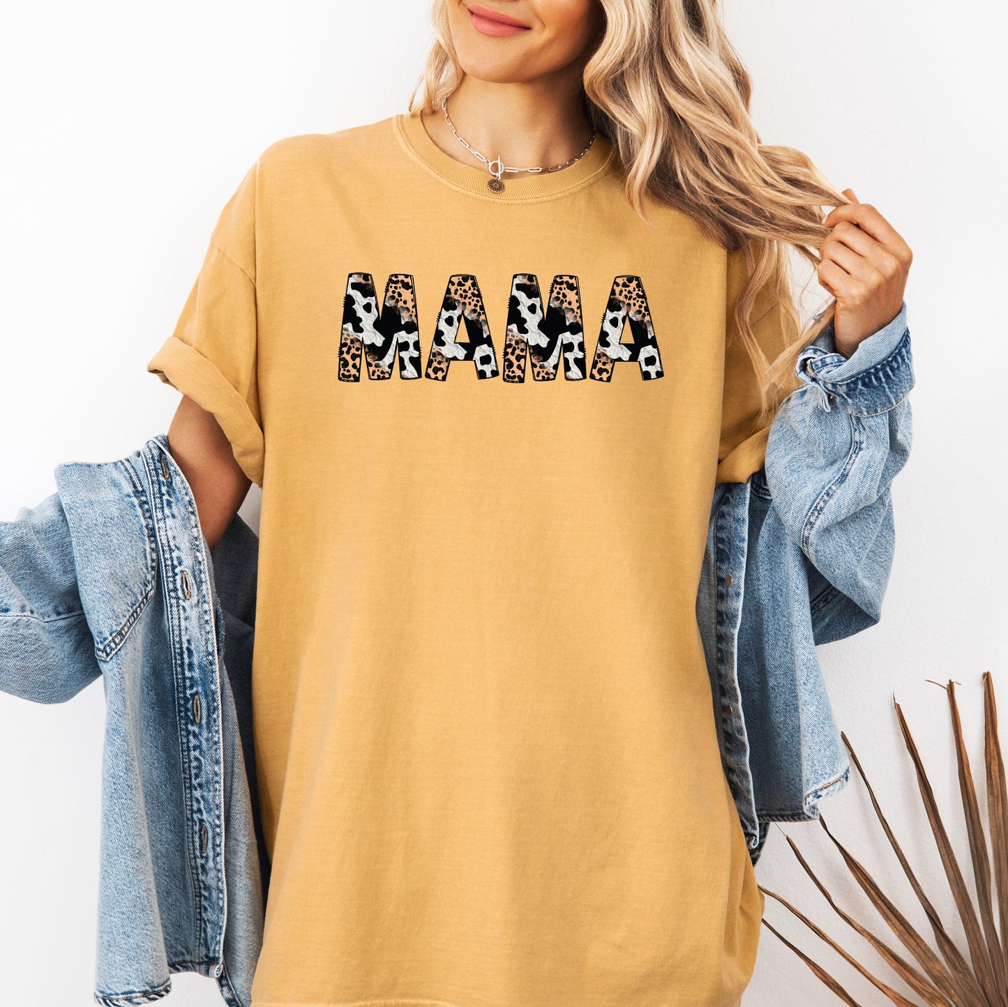 Mama, Leopard Cow Print, Classic, Animal Print, Mother's Day Tshirt Comfort Colors T-Shirt