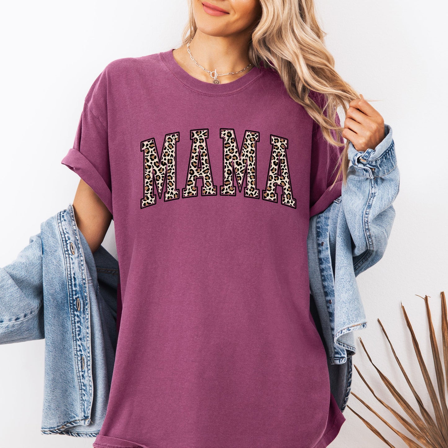 Mama, Leopard Print Tshirt Comfort Colors T-Shirt