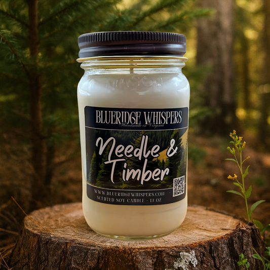Timber & Needle – Fraser Fir Soy Candle | 16 oz Mason Jar