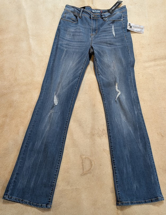 Nine Planet Dark Stone Skinny Jeans – Distressed Stretch Denim