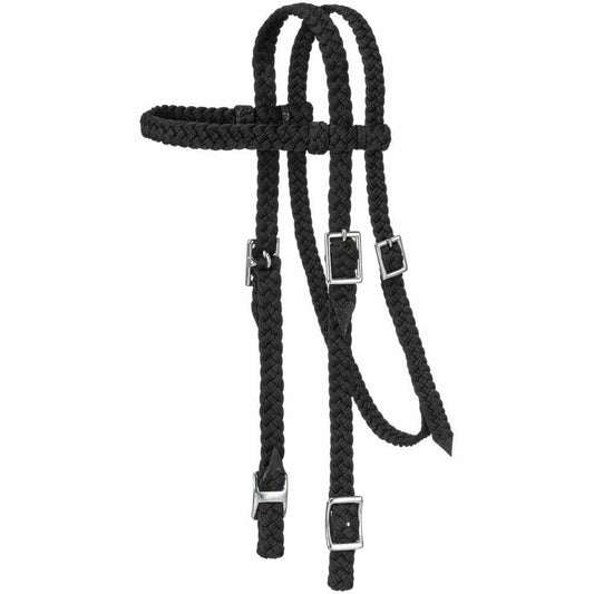 Tough 1 Braided Nylon Browband Headstall – Durable Western Headstall in 2 Color Options